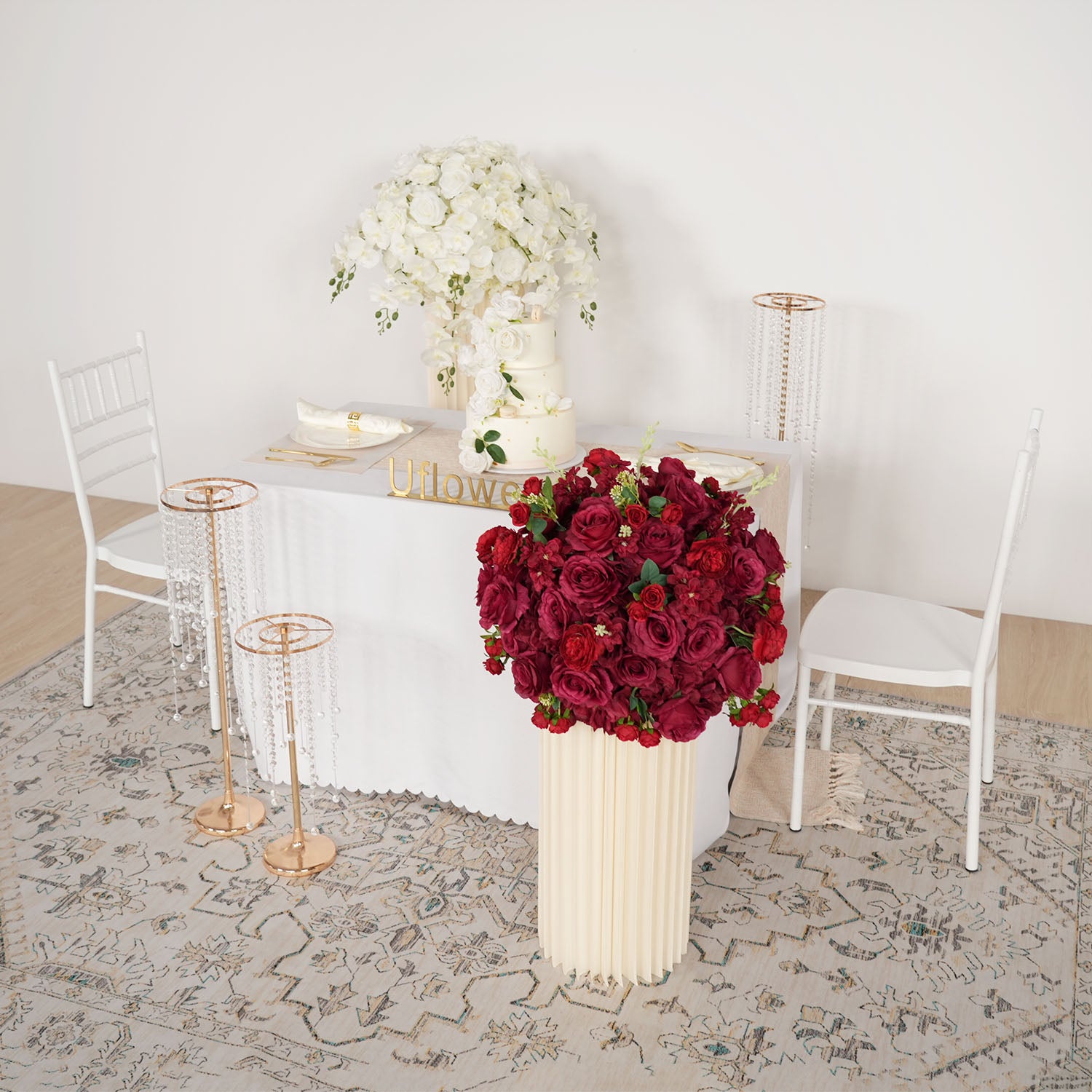 Uflower 50cm Wedding Table Centerpieces Flower Ball